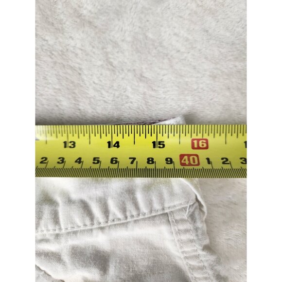 Guess USA Men's Size W31x12 Distressed Baggy Fit Linen/Cotton Cargo Shorts White - Picture 13 of 16